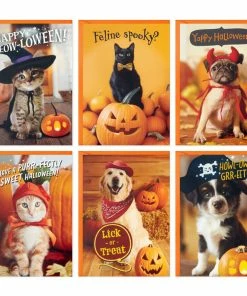 Hallmark Pet Puns Boxed Halloween Cards Assortment, Pack Of 48 -Department Store Shop Pet Puns Boxed Halloween Cards Assortment 5ELT1013 02