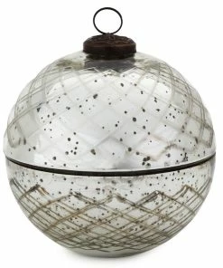 Hallmark Fresh-Cut Pine Mercury Glass Ball Ornament Candle