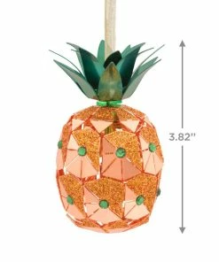Pineapple Premium Metal Hallmark Ornament -Department Store Shop Pineapple Metal Christmas Ornament 1HDL2146 03