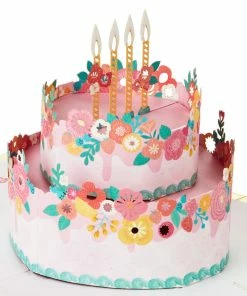 Hallmark Every Good Thing Floral Cake 3D Pop-Up Birthday Card