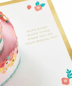Hallmark Every Good Thing Floral Cake 3D Pop-Up Birthday Card 10 Hallmark Every Good Thing Floral Cake 3D Pop-Up Birthday Card -Department Store Shop Pink Cake and Flowers 3D PopUp Birthday Card for Her 1299LAD2886 03