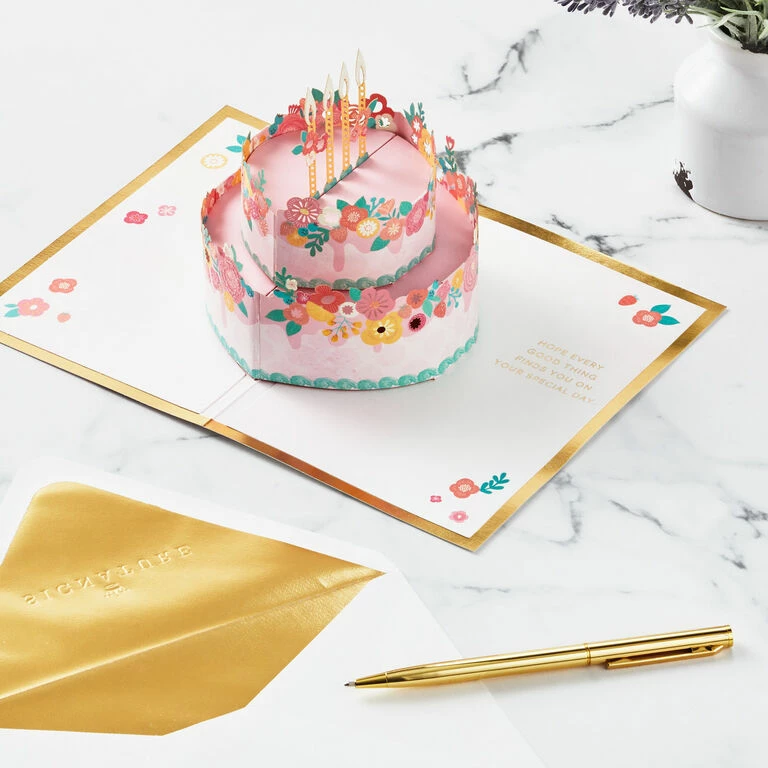Hallmark Every Good Thing Floral Cake 3D Pop-Up Birthday Card 6 Hallmark Every Good Thing Floral Cake 3D Pop-Up Birthday Card - Image 6