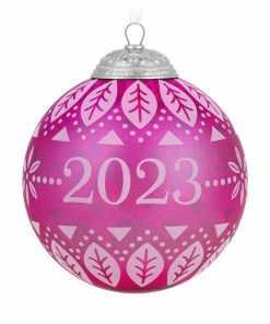 Hallmark Christmas Commemorative 2023 Glass Ball Ornament