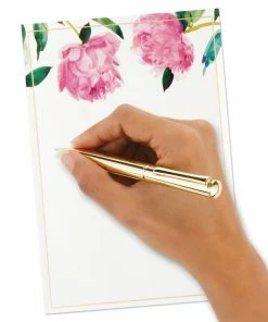 Hallmark Pink Peonies Stationery Set, Box Of 20 -Department Store Shop Pink Peonies Stationery Set 1499STN1137 04