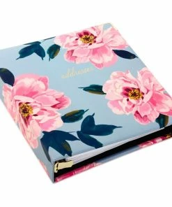 Hallmark Pink Peonies On Gray Address Book