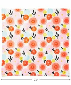 Hallmark 26" Modern Floral Fabric Gift Wrap With Elastic Band 9 Hallmark 26" Modern Floral Fabric Gift Wrap With Elastic Band -Department Store Shop PinkandOrange Floral Square Flat Wrapping Cloth 1299EJR6378 04
