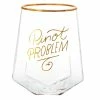 Hallmark Pinot Problem Geometric Stemless Wine Glass, 19 Oz.