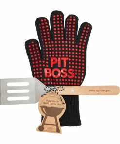 Mud Pie Pit Boss Grilling Glove And Spatula, Set Of 2