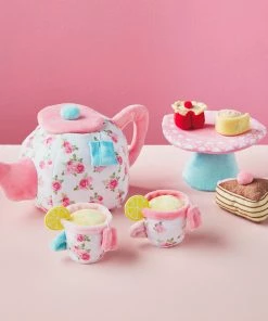 Mud Pie Plush Tea Party Toy Set, 7 Pieces 3 Mud Pie Plush Tea Party Toy Set, 7 Pieces -Department Store Shop Plush Tea Party Toy Set 12110315 02