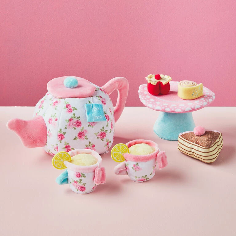 Mud Pie Plush Tea Party Toy Set, 7 Pieces 2 Mud Pie Plush Tea Party Toy Set, 7 Pieces - Image 2