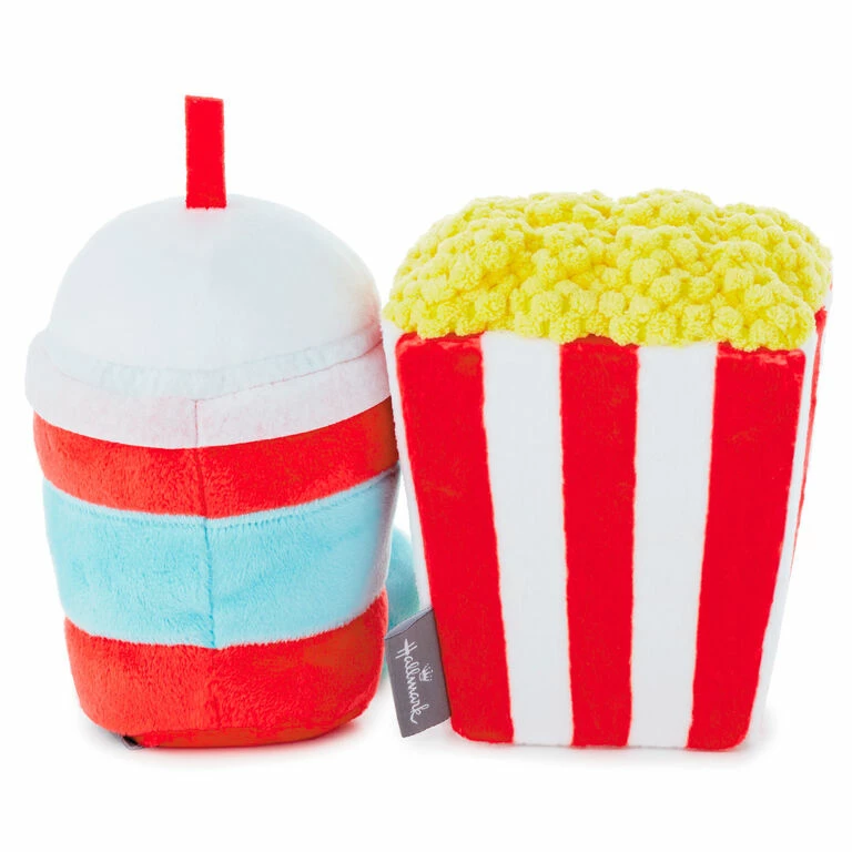 Hallmark Better Together Popcorn And Slushie Magnetic Plush, 5" 2 Hallmark Better Together Popcorn And Slushie Magnetic Plush, 5" - Image 2