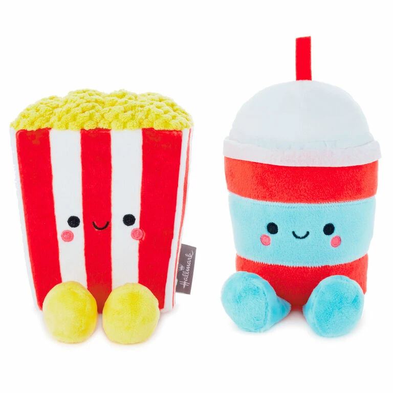 Hallmark Better Together Popcorn And Slushie Magnetic Plush, 5" 3 Hallmark Better Together Popcorn And Slushie Magnetic Plush, 5" - Image 3
