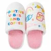 Hallmark Positive Vibes And Coffee Slippers With Sound, Small/Medium