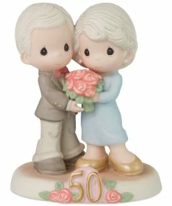 Precious Moments Fifty Golden Years Together Figurine, 5.1"