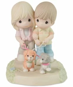 Precious Moments I’ll Never Let You Go Figurine, 5.4" 6 Precious Moments I’ll Never Let You Go Figurine, 5.4" -Department Store Shop Precious Moments Couple Walking Dogs Figurine 223003 03
