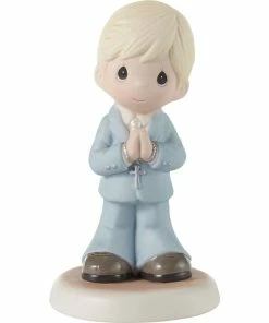 Precious Moments Blessings On Your First Communion Blonde Boy Figurine, 5.3"