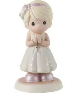 Precious Moments Blessings On Your First Communion Blonde Girl Figurine, 5.3"