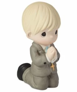 Precious Moments First Communion Kneeling Boy Mini Figurine, 4"