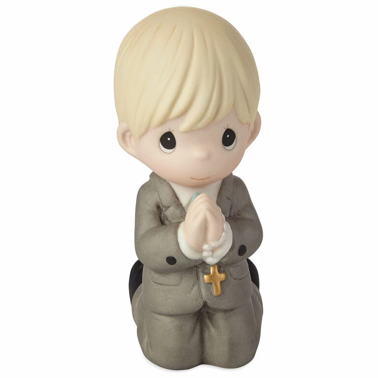 Precious Moments First Communion Kneeling Boy Mini Figurine, 4" 2 Precious Moments First Communion Kneeling Boy Mini Figurine, 4" - Image 2