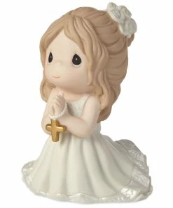Precious Moments First Communion Kneeling Girl Mini Figurine, 4"