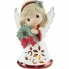 Precious Moments Wreathed In Christmas Glory Light-Up Musical Angel Figurine, 6"