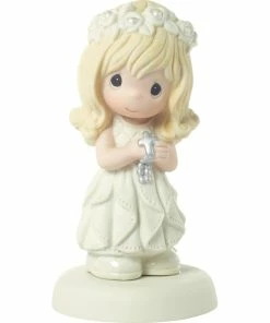 Precious Moments May His Light Shine Blonde Girl Figurine, 5.25" H