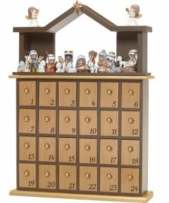 Precious Moments Nativity Figurines Advent Calendar, 26-Piece Set