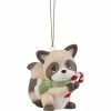 Precious Moments Spreading Christmas Cheer Raccoon Ornament, 2.8"
