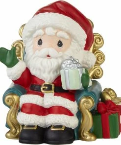 Precious Moments Santa’s Here Bringing Cheer Figurine, 4.4"