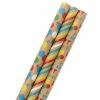 Hallmark Primary Birthday 3-Pack Kraft Wrapping Paper, 105 Sq. Ft. Total