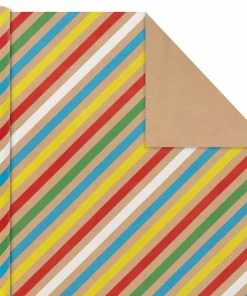 Hallmark Primary Birthday 3-Pack Kraft Wrapping Paper, 105 Sq. Ft. Total -Department Store Shop Primary Birthday 3Pack Kraft Wrapping Paper 5EWR6409 05