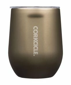 Corkcicle Prosecco Stainless Steel Stemless Wine Glass Cup, 12 Oz.
