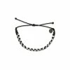 Pura Vida Black Woven Seed Bead Checkerboard Bracelet