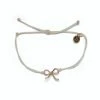 Pura Vida Ivory And Rose Gold Bow Charm Bracelet