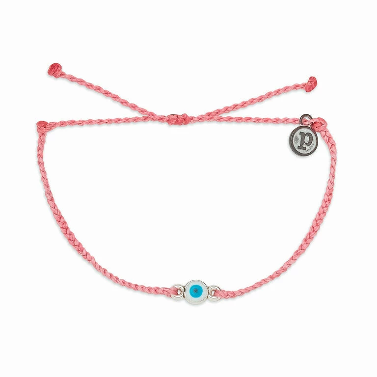 Pura Vida Eye Bead Charm On Pink Bracelet 1 Pura Vida Eye Bead Charm On Pink Bracelet