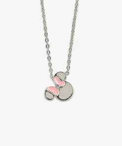 Pura Vida Minnie Mouse Pendant Silver Necklace, 18"