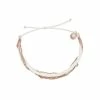 Pura Vida Multistrand White And Rose Gold Chain Bracelet
