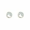 Pura Vida Enamel Wave Silver Stud Earrings