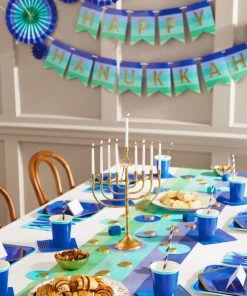 Hallmark Color Pop 60-Piece Tableware Premium Party Kit, Blue Hexagon 5 Hallmark Color Pop 60-Piece Tableware Premium Party Kit, Blue Hexagon -Department Store Shop Purple Hexagon Shape Plates Party in a Box Supplies 5CLP1012 03