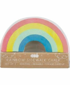 Mud Pie Rainbow Washable Sidewalk Chalk, 2 Pieces