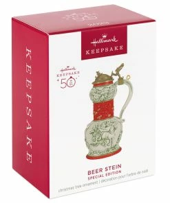 Hallmark Beer Stein Special Edition 2023 Ornament 9 Hallmark Beer Stein Special Edition 2023 Ornament -Department Store Shop Red Green and Gold Beer Stein Keepsake Ornament 1999QGO2807 04
