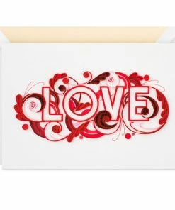 Hallmark With All My Heart Quilled Paper Handmade Love Card