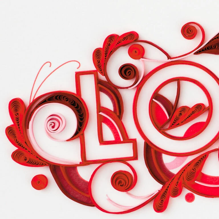 Hallmark With All My Heart Quilled Paper Handmade Love Card 4 Hallmark With All My Heart Quilled Paper Handmade Love Card - Image 4