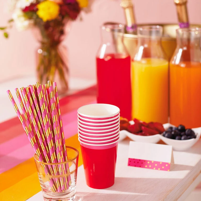 Hallmark Color Pop Party Decor Kit, Warm Ombré Stripe 2 Hallmark Color Pop Party Decor Kit, Warm Ombré Stripe - Image 2