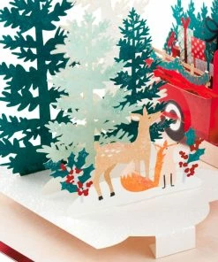 Hallmark Joy To You 3D Pop-Up Christmas Card -Department Store Shop Red Truck 3D PopUp Christmas Card 1299IXC7122 04