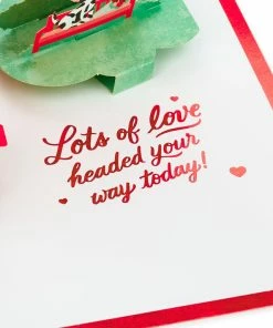 Hallmark Special Delivery 3D Pop-Up Valentine's Day Card 14 Hallmark Special Delivery 3D Pop-Up Valentine's Day Card -Department Store Shop Red Truck With Flowers 3D PopUp Valentines Day Card 1299IAV6066 05