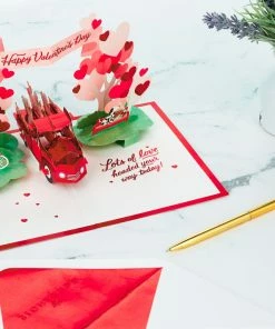 Hallmark Special Delivery 3D Pop-Up Valentine's Day Card 17 Hallmark Special Delivery 3D Pop-Up Valentine's Day Card -Department Store Shop Red Truck With Flowers 3D PopUp Valentines Day Card 1299IAV6066 08