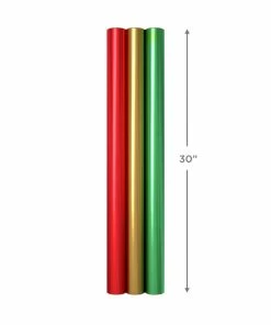 Hallmark Red, Green, Gold Foil 3-Pack Christmas Wrapping Paper, 60 Sq. Ft. -Department Store Shop RedGreenGold Foil 3Pack Christmas Wrapping Paper 5JXW1067 08