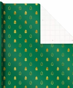 Hallmark Christmas Gift Wrap Kit With Wrapping Paper, Bows, Ribbons And Tags -Department Store Shop RedWhiteGreen 3Roll Holiday Wrapping Paper Set 5JXW1200 05