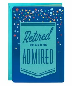 Hallmark 16" Retired And Admired Jumbo Retirement Card With Banner
